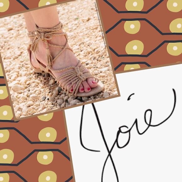 NWOB MSRP $288 Joie Falk Ankle Wrap Flats Women's Size 6.5 - Picture 1 of 12